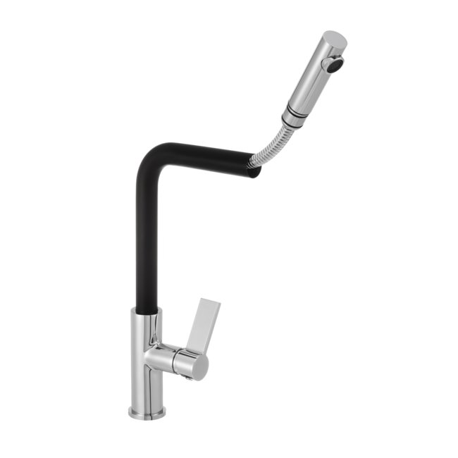 SOHO standing kitchen faucet, pull out "F" spout   - finishing Black