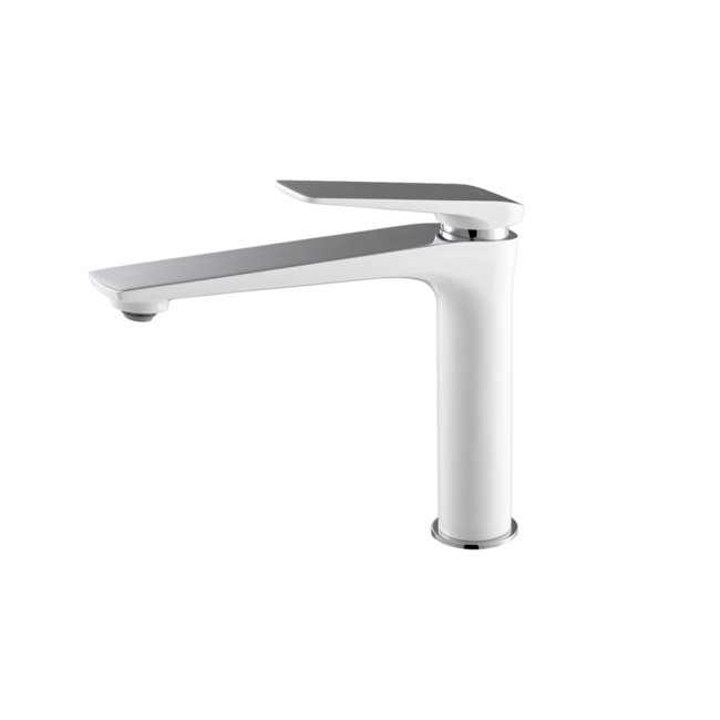 Waschtischarmatur DECO stehend mit erhöhtem Körper - Weiß | Miló