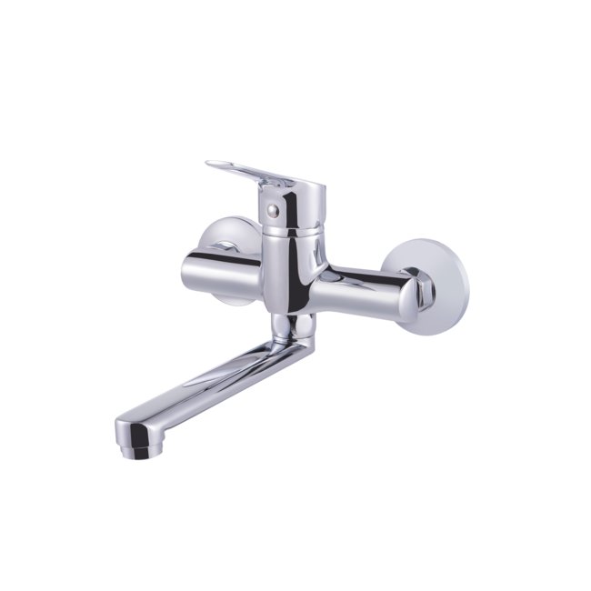 LUCCA wall-mounted washbasin faucet - finishing Chrome